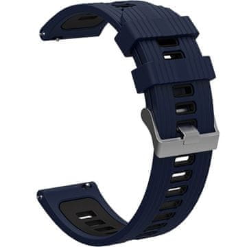GS Univerzalni silikonski pašček 22 mm, temno moder / črn