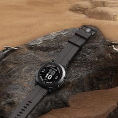 GS Usnjen pašček Quickfit za Garmin Fenix 5X/6X/6X PRO/7X, črne barve