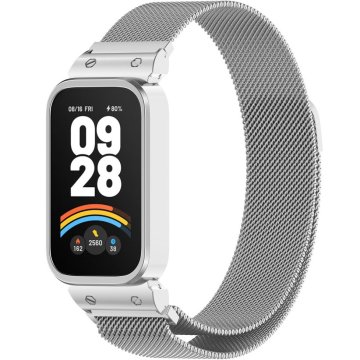 GS Milanska zapestnica za Xiaomi Smart Band 9 Active / Xiaomi Redmi Band 3, srebrna