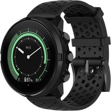 GS Silikonski pašček za Suunto 9 24 mm - črn