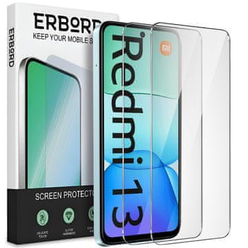 Overboard 2x kaljeno steklo za Xiaomi Redmi 13, 9H trdo steklo, steklo