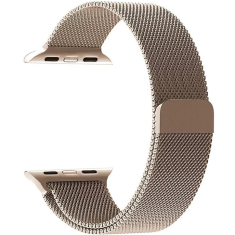 GS Milanska zanka za Apple Watch 1/2/3/4/5/6/7/8/9/10/11/SE 38/40/41/42 mm, šampanjsko zlata