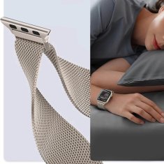 GS Milanska zanka za Apple Watch 1/2/3/4/5/6/7/8/9/10/11/SE 38/40/41/42 mm, šampanjsko zlata
