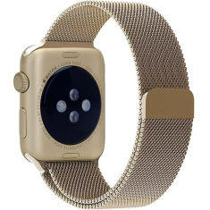 GS Milanska zanka za Apple Watch 1/2/3/4/5/6/7/8/9/10/11/SE 38/40/41/42 mm, šampanjsko zlata