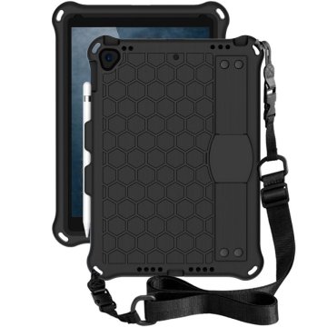 GS Ovitek za iPad 10.2" 2021/2020/2019 (9./8./7. generacija), hibridno močan s paščkom, črn