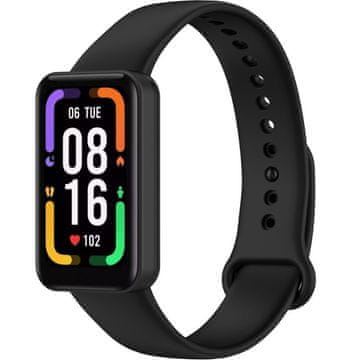 GS Silikonski pašček za Xiaomi Redmi Smart Band Pro, črne barve
