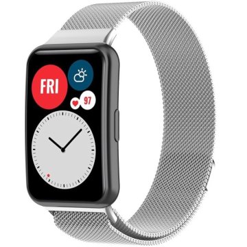 GS Milanski pašček za Huawei Watch Fit, srebrn