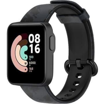 GS Silikonski pašček za Xiaomi Mi Watch Lite, kamuflažno siv