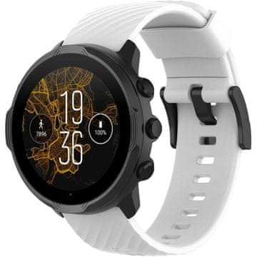 GS Silikonski pašček za Suunto 9, bel