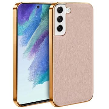 Overboard Ovitek za Samsung Galaxy S21 FE 5G, iz kravjega usnja, roza