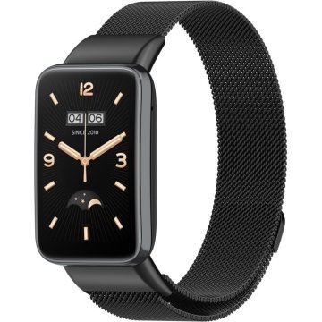 GS Milanski pašček za Xiaomi Mi Band 7 Pro, črne barve