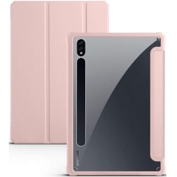 GS Ovitek za Samsung Galaxy Tab S7 Plus / Tab S7 FE, Smartcase Hybrid, z držalom za pisalo, roza