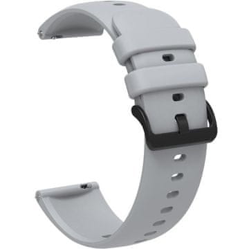 GS Univerzalni silikonski pašček 22 mm, gladek, siv