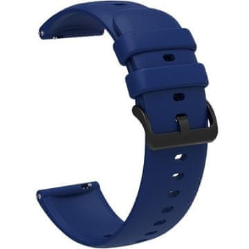 GS Univerzalni silikonski pašček 22 mm, gladek, temno moder