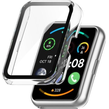 GS Ovitek 2 v 1 + kaljeno steklo za Huawei Watch Fit / Fit SE, prozoren