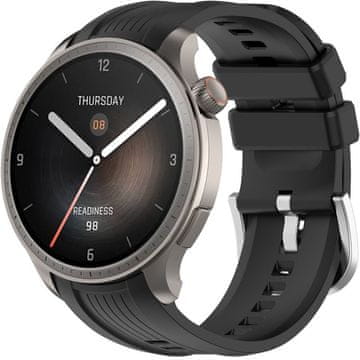 GS Silikonski pašček za Huami Amazfit Balance, črn