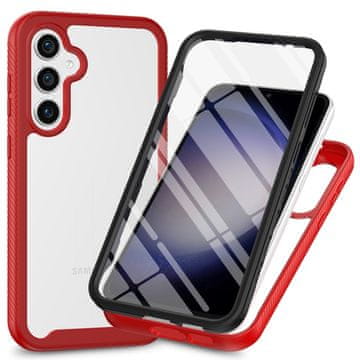 Overboard Ovitek za Samsung Galaxy A35 5G, odporen na udarce, s folijo, rdeč