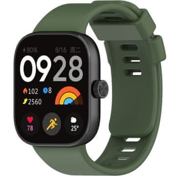 GS Silikonski pašček za Xiaomi Redmi Watch 4 / Xiaomi Smart Band 8 Pro / Xiaomi Smart Band 9 Pro, zelen