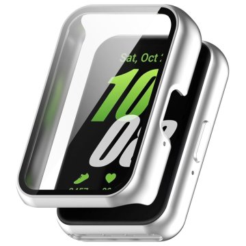 GS Ovitek 2 v 1 + kaljeno steklo za Samsung Galaxy Fit 3, srebrn