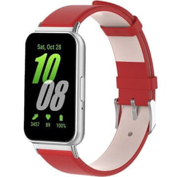 GS Usnjen pašček za Samsung Galaxy Fit 3, rdeč