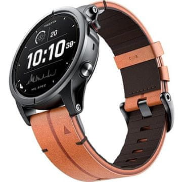 GS Usnjen pašček Quickfit za Garmin Fenix 5X/6X/6X PRO/7X, rjav