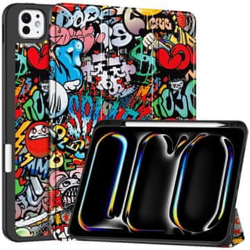 GS Ovitek za iPad Pro 11" M5 2025 / M4 2024 (6./5. generacija), Smartcase, grafiti