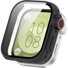 GS Milanska zapestnica + ovitek 2 v 1 + kaljeno steklo za Huawei Watch Fit 3, črna