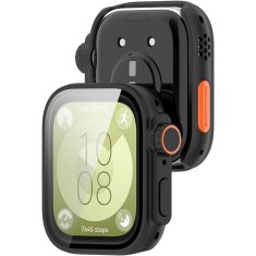 GS Milanska zapestnica + ovitek 2 v 1 + kaljeno steklo za Huawei Watch Fit 3, črna