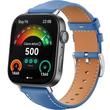 GS Usnjen pašček za Huawei Watch Fit 4 / 4 Pro / 3, moder