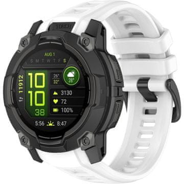 GS Silikonski pašček za Garmin Instinct 3 45 mm, bel