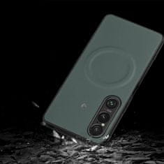 GS Ovitek za Sony Xperia 1 VI, usnjen hibridni MagSafe, zelen
