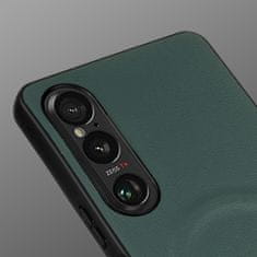 GS Ovitek za Sony Xperia 1 VI, usnjen hibridni MagSafe, zelen