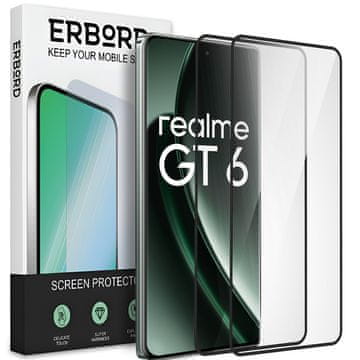 Overboard 2x kaljeno steklo za Realme GT 6, 3D polno, steklo za celoten zaslon