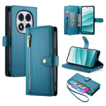 GS Ovitek za Xiaomi Redmi Note 15 Pro Plus 5G / Poco M8 Pro 5G, denarnica z zadrgo, moder
