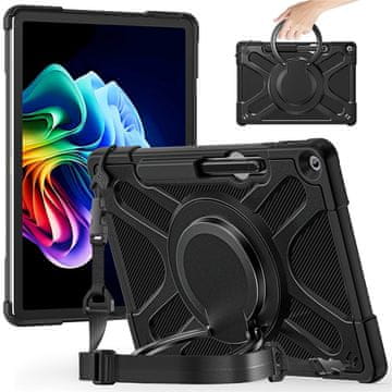 GS Robustno ohišje za Microsoft Surface Pro 12 palcev s stojalom in naramnim trakom, črne barve