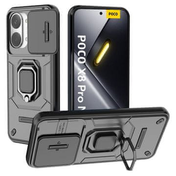 Overboard Ovitek za Xiaomi Poco X8 Pro Max, stojalo za kamero in objektiv, črn