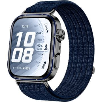 GS Najlonski pašček za Huawei Watch Fit 5 Pro / 5 / 4 Pro / 4 / 3, temno moder