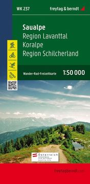 Freytag & Berndt Saualpe, Lavanttal, Koralpe. Turistična karta WK 237.