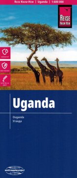 E.I. Uganda 1:600.000. Vodoodporni cestni zemljevid. Izdaja 2023. Potovalno znanje in izkušnja
