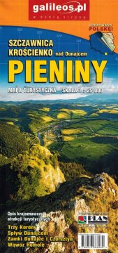Pienini 1:25.000. Szczawnica, Krościenko. Turistična karta / Načrt mesta. Izdaja 2023. Galilej