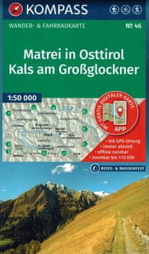 Visoke Ture / Matrei in Osttirol, Kals am Grossglockner. Vodotesen turistični zemljevid 46. izdaja 2025.