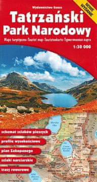GAUSS Tatranski narodni park. Zakopane, Kościelisko / Poljske Tatre. Turistični zemljevid / Zemljevid mesta. Izdaja 2023/2024.