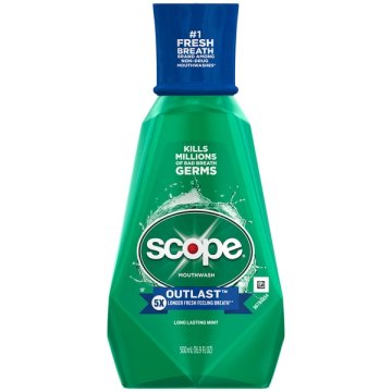 Ustna vodica, Scope Outlast, močna aroma mete, intenziven učinek svežine, 500 ml
