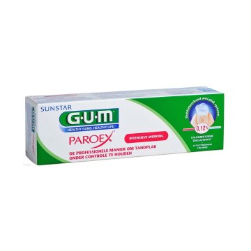 GUM Zobna pasta, , ParoEx, zmanjšuje vnetje dlesni, s klorheksidinom 0,12 % in CPC 0,05 %, 75 g