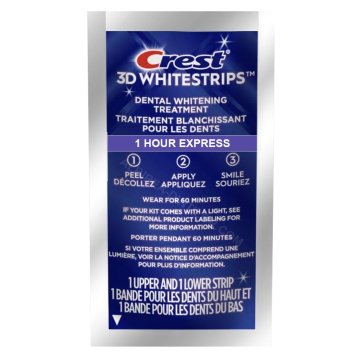 Trakovi za beljenje zob, , 3D White, 1 ura Express, 11 % koncentracija, 1-dnevna terapija, 60 min, stopnja beljenja 12, 1 vrečka
