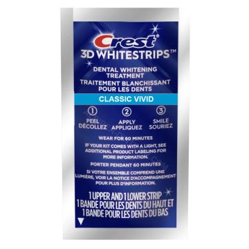 Trakovi za beljenje zob, , 3D White, Classic Vivid, 8 % koncentracija, 1-dnevna terapija, 30 min, stopnja beljenja 6, 1 vrečka
