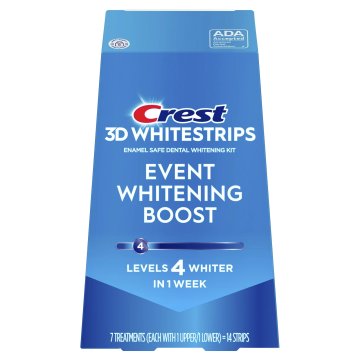 Komplet 7 trakov za beljenje zob, , 3D White, Event Whitening Boost, 10 % koncentracija, 7-dnevna uporaba, 30 min, stopnja beljenja 4