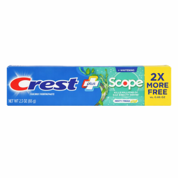 Zobna pasta Scope Whitening Minty Fresh, za beljenje zob in svež dah, 65 g