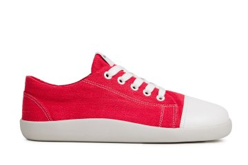 Ahinsa shoes Dámské barefoot tennisky Street konopné červené 38