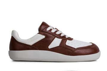 Ahinsa shoes Pánské teniški copati za boso nogo Yuva bílo-hnědé 46